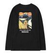 画像1: Unisex Munch's Scream Parody Long Sleeve T-shirt　男女兼用ムンクパロディ長袖T シャツプル オーバー  (1)