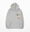 画像1: Unisex  Smile & Letter Paint sweater Hoody　男女兼用スマイル＆レターペイントスウェットフーディ パーカープルオーバー  (1)