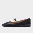 画像4:  leather simple Mary Jane flat Pearl bowpumps shoes  本革レザーパールリボンフラットパンプス　 (4)