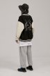 画像3: men and women loose baseball uniform With back rabbit embroidery jacket blouson  ユニセックス 男女兼用バックラビット刺繍付きスタジアムジャンパー スタジャン MA-1 ボンバー ジャケット ブルゾン (3)