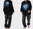 画像5: Unisex  love printing oversize long-sleeved T-shirt　男女兼用ラブプリント ハート長袖T シャツプル オーバー  (5)