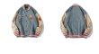 画像3: men and women corduroy loose baseball uniform  blouson  ユニセックス 男女兼用コーデュロイエンブレム付き スタジアムジャンパー  スタジャン MA-1 ボンバー ジャケット ブルゾン (3)