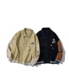 画像6: men and women corduroy loose Rugby bear embroidery baseball uniform  blouson  ユニセックス 男女兼用コーデュロイ ラグビーベア刺繍付き スタジアムジャンパー  スタジャン MA-1 ボンバー ジャケット ブルゾン (6)