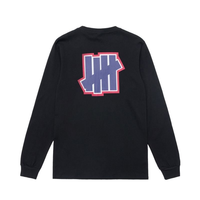 画像2: Unisex five-way  printing round neck long-sleeved t-shirt sweater 男女兼用fファイブ バー プリント ロングスリーブTシャツ (2)