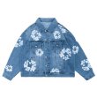 画像7: Washed Blue Printed denim jacket G Jean Jacket blouson  ユニセックス 男女兼用ウォッシュドブループリント デニムGジャケット ブルゾン (7)