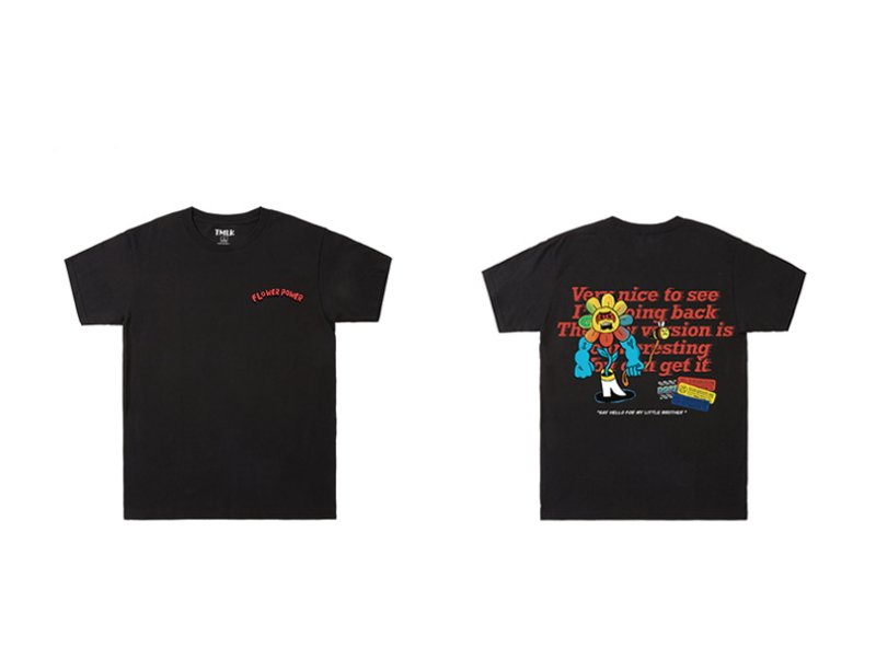 画像5: Unisex Angry sunflower print short sleeve T-shirt　男女兼用アングリーひまわりプリント半袖Tシャツ  (5)