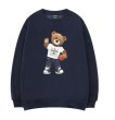 画像1: Unisex Basket bear round neck sweatshirt　男女兼用 バスケットベア プリントスウェットプルオーバー トレーナー (1)