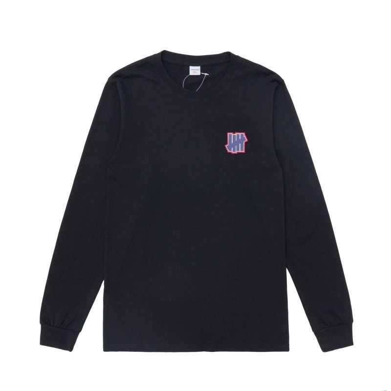 画像4: Unisex five-way  printing round neck long-sleeved t-shirt sweater 男女兼用fファイブ バー プリント ロングスリーブTシャツ (4)