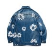 画像2: Washed Blue Printed denim jacket G Jean Jacket blouson  ユニセックス 男女兼用ウォッシュドブループリント デニムGジャケット ブルゾン (2)