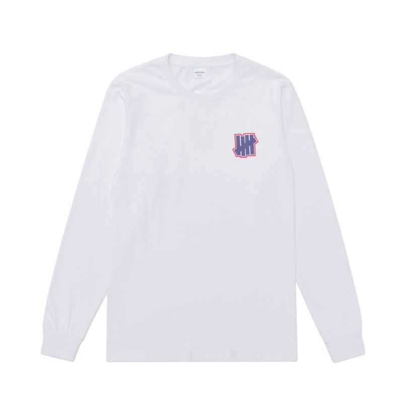 画像3: Unisex five-way  printing round neck long-sleeved t-shirt sweater 男女兼用fファイブ バー プリント ロングスリーブTシャツ (3)