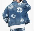 画像6: Washed Blue Printed denim jacket G Jean Jacket blouson  ユニセックス 男女兼用ウォッシュドブループリント デニムGジャケット ブルゾン (6)