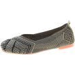 画像15: women's  square head shallow knit ethnic style flat shoes ballet loafers shoes ニットエスニック風フラットシューズバレエシューズパンプス 　ローファー (15)