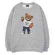 画像2: Unisex Basket bear round neck sweatshirt　男女兼用 バスケットベア プリントスウェットプルオーバー トレーナー (2)