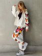 画像2: 21 APORIA PANT Butterfly printed long sleeve hooded Sweat Setup バタフライ 蝶 プリント スウェット セットアップ パーカー ＆ パンツ (2)