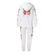 画像5: 21 APORIA PANT Butterfly printed long sleeve hooded Sweat Setup バタフライ 蝶 プリント スウェット セットアップ パーカー ＆ パンツ (5)