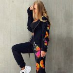 画像6: 21 APORIA PANT Butterfly printed long sleeve hooded Sweat Setup バタフライ 蝶 プリント スウェット セットアップ パーカー ＆ パンツ (6)