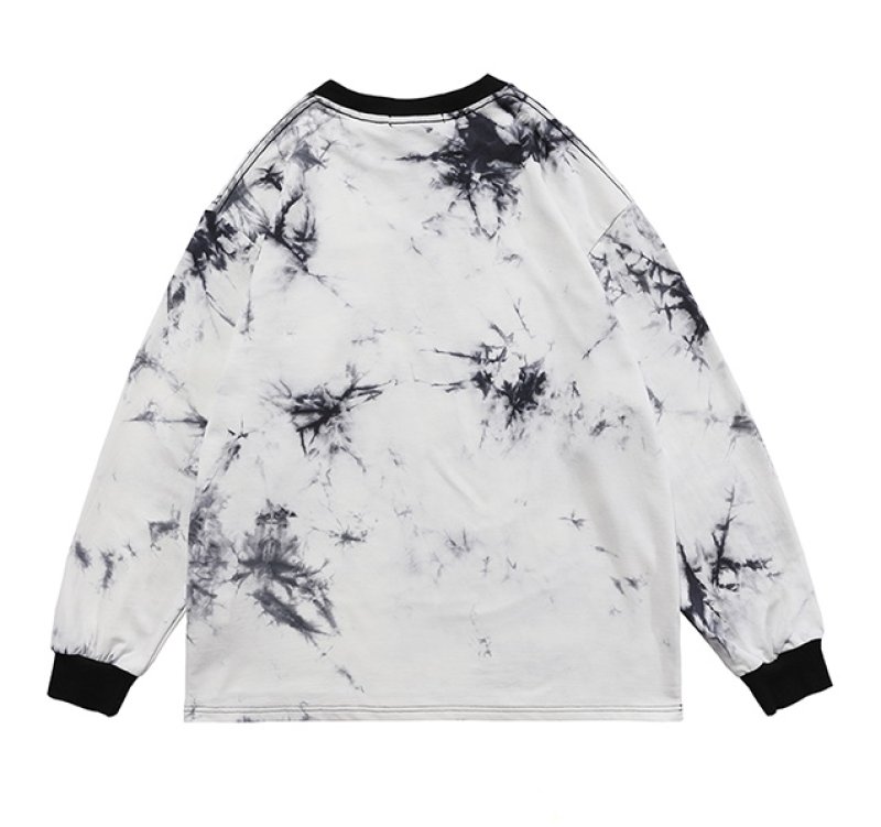 画像5: Unisex  tie-dye bear print crew neck Long sleeve t-shirt sweater 男女兼用 クマ ベア プリントタイダイ絞り染めロングスリーブTシャツ (5)