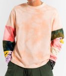 画像3: Unisex Flower & Smile & Tie Dye Sleeve Long sleeve t-shirt sweater　男女兼用 フラワー＆スマイル＆タイダイスリーブロングスリーブTシャツ (3)