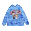 画像9: Unisex  tie-dye bear print crew neck Long sleeve t-shirt sweater　男女兼用 クマ ベア プリントタイダイ絞り染めロングスリーブTシャツ (9)