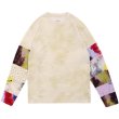 画像2: Unisex Flower & Smile & Tie Dye Sleeve Long sleeve t-shirt sweater　男女兼用 フラワー＆スマイル＆タイダイスリーブロングスリーブTシャツ (2)