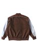 画像2: 21 Vintage Suede Colorblock Jacket BASEBALL JACKET Varsity Letterman uniform jacket blouson ユニセックス 男女兼用  スタジアムジャンパー スタジャン MA-1 ボンバー ジャケット ブルゾン (2)