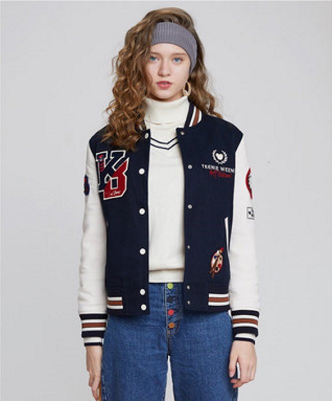 画像7: 21 Teenie Weenie Bear BASEBALL JACKET baseball uniform jacket Varsity Jackets Letterman blouson ティニーウィニー テディベア 熊 刺繍 スタジアムジャンパー スタジャン MA-1 ボンバー ジャケット ブルゾン (7)