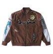 画像1: 21 Vintage Suede Colorblock Jacket BASEBALL JACKET Varsity Letterman uniform jacket blouson ユニセックス 男女兼用  スタジアムジャンパー スタジャン MA-1 ボンバー ジャケット ブルゾン (1)