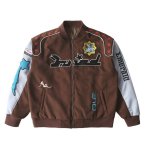 画像1: 21 Vintage Suede Colorblock Jacket BASEBALL JACKET Varsity Letterman uniform jacket blouson ユニセックス 男女兼用  スタジアムジャンパー スタジャン MA-1 ボンバー ジャケット ブルゾン (1)