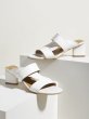 画像2: Women  open-toed simple mid-heel sandals    シンプルスタイルレザーサンダル スリッパ (2)