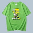 画像4: Unisex Camouflage Simpson CARRY NOPrint  cotton short-sleeved T-shirt  sweater　男女兼用 迷彩 シンプソン プリントショートスリーブ半袖Tシャツ (4)