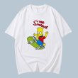 画像8: Unisex skateboard Simpson Print  cotton short-sleeved T-shirt  sweater　男女兼用 スケボー シンプソン プリントショートスリーブ半袖Tシャツ (8)