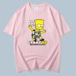 画像6: Unisex Camouflage Simpson CARRY NOPrint  cotton short-sleeved T-shirt  sweater　男女兼用 迷彩 シンプソン プリントショートスリーブ半袖Tシャツ (6)