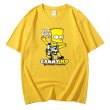 画像1: Unisex Camouflage Simpson CARRY NOPrint  cotton short-sleeved T-shirt  sweater　男女兼用 迷彩 シンプソン プリントショートスリーブ半袖Tシャツ (1)