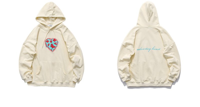 画像6: graffiti print hoodie Sweat 　男女兼用迷彩ハートスウェットフーディ パーカートレーナー  (6)