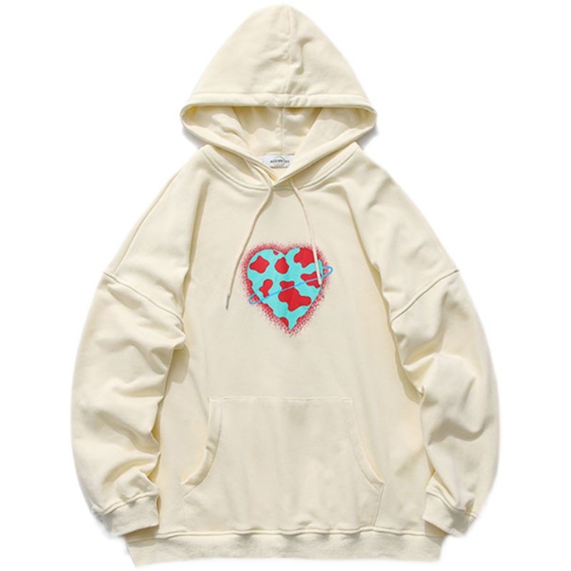画像8: graffiti print hoodie Sweat 　男女兼用迷彩ハートスウェットフーディ パーカートレーナー  (8)