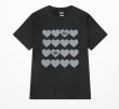画像2: Unisex  Heart logo print cotton short-sleeved T-shirt  sweater　男女兼用 ハートプリント ショートスリーブ半袖Tシャツ (2)