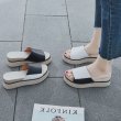 画像5: Women  Platform leather sandals   厚底レザーサンダル  スリッパ (5)