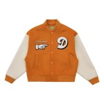 画像1: women men FFF DONCARE PROM COLLAGE JACKET スタジャン AFGK trendy  baseball uniform jacket blouson ユニセックス 男女兼用 レザーバイブスタイルスタジアムジャンパー スタジャン MA-1 ボンバー ジャケット ブルゾン (1)