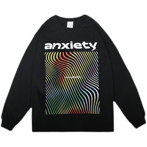 画像1: Unisex  illusion print crew neck Long sleeve t-shirt sweater　男女兼用 イルージョンプリントロングスリーブTシャツ (1)