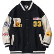 画像2: BKAR R Smile BASEBALL JACKET baseball uniform jacket blouson ユニセックス 男女兼用  スマイル スタジアムジャンパー スタジャン MA-1 ボンバー ジャケット ブルゾン (2)