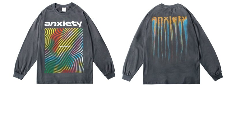 画像6: Unisex  illusion print crew neck Long sleeve t-shirt sweater 男女兼用 イルージョンプリントロングスリーブTシャツ (6)