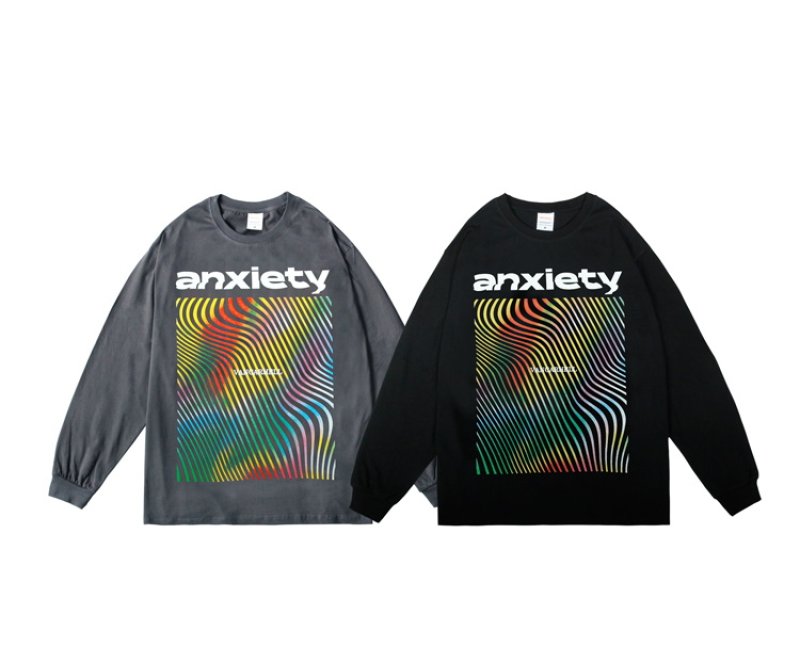 画像4: Unisex  illusion print crew neck Long sleeve t-shirt sweater 男女兼用 イルージョンプリントロングスリーブTシャツ (4)