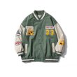 画像3: BKAR R Smile BASEBALL JACKET baseball uniform jacket blouson ユニセックス 男女兼用  スマイル スタジアムジャンパー スタジャン MA-1 ボンバー ジャケット ブルゾン (3)