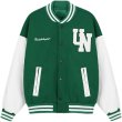 画像2: women &men  hawk embroidery baseball uniform jacket blouson ユニセックス 男女兼用 ホーク鷹刺繡エンブレムスタジアムジャンパー スタジャン MA-1 ボンバー ジャケット ブルゾン (2)