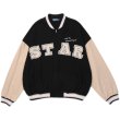 画像1: women &men  color matching loose letter STAR printing baseball uniform jacket blouson ユニセックス 男女兼用 カラーマッチング ルーズレタープリンスタジアムジャンパー スタジャン MA-1 ボンバー ジャケット ブルゾン (1)