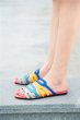 画像5: Women Bohemia Roman flat sanda レザー本革ボヘミアンカラフルフラットサンダル  スリッパ (5)