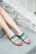 画像6: Women Bohemia Roman flat sanda レザー本革ボヘミアンカラフルフラットサンダル  スリッパ (6)