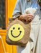 画像3: smiley faceWove one-shoulder Tote Bag 　スマイリーフェイス ワンハンドルトートハンド籠バッグ かご カゴ  バック (3)