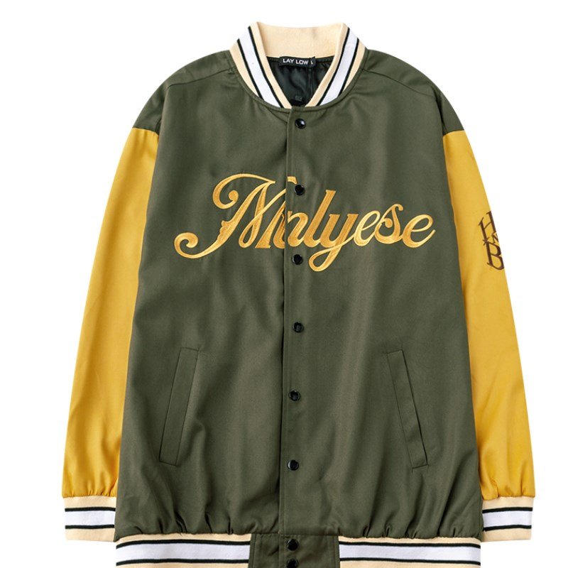 画像2: women &men  American Retro loose letter  printing baseball uniform jacket blouson ユニセックス 男女兼用 アメリカンレトロルーズレタープリンスタジアムジャンパー スタジャン MA-1 ボンバー ジャケット ブルゾン (2)