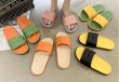 画像2: Women flat Quilted flip flops soft bottom sandals slippers フラットレザーバイカラーキルティング  フリップフロップ サンダル スリッパ (2)